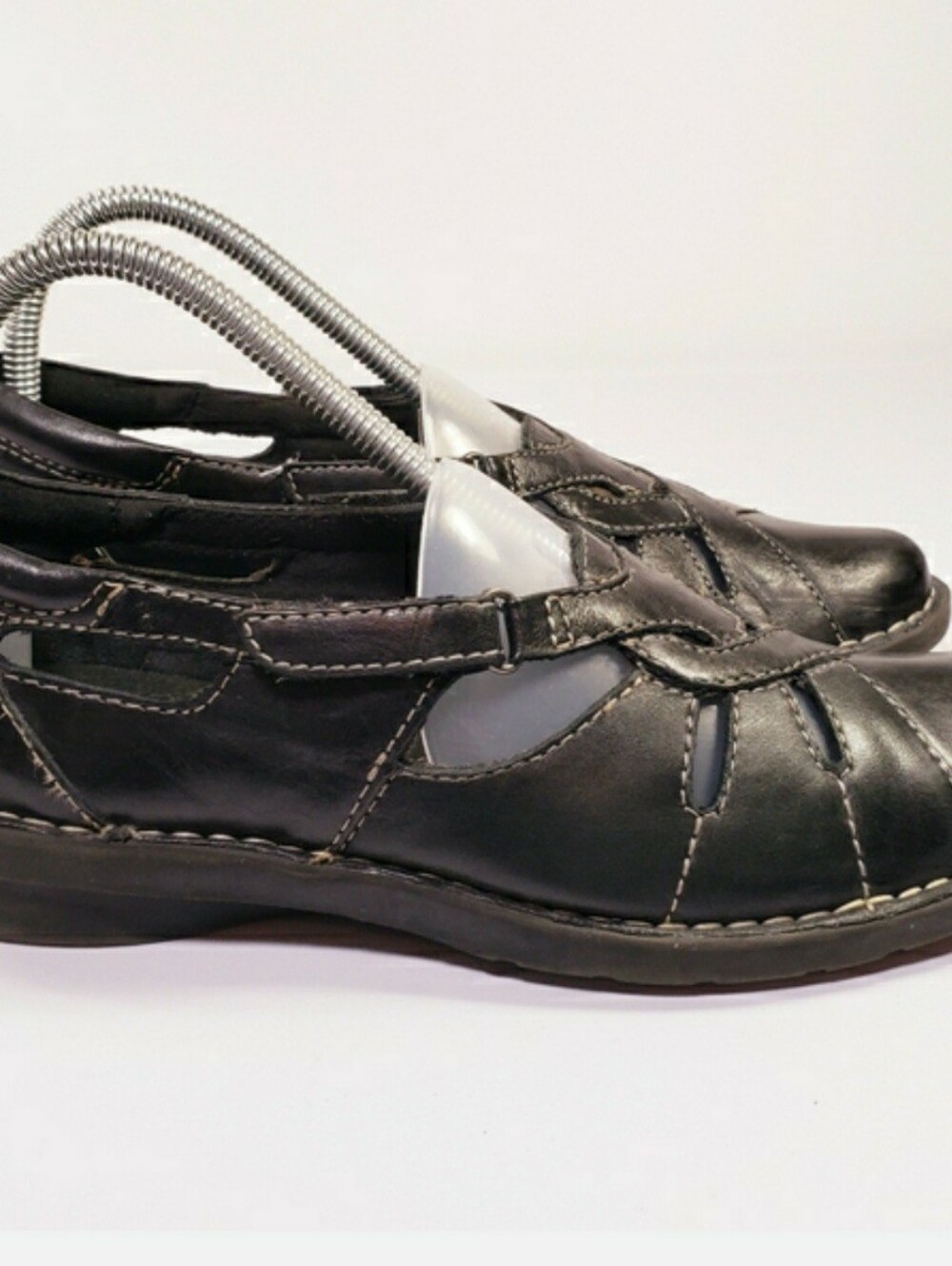 Clarks Leather Slipon Mary Jane Loafer Walking Shoes